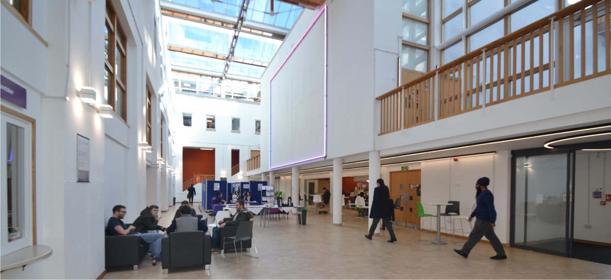 Interior of the Portland Building at the University of Portsmouth
